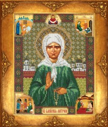 Икона бисером Святая Матрона Московская. 